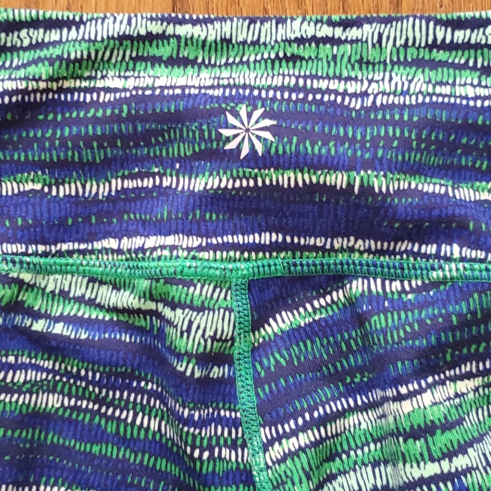 Athleta Retreat Chatarunga Green and Blue Leggings - Picture 6 of 6